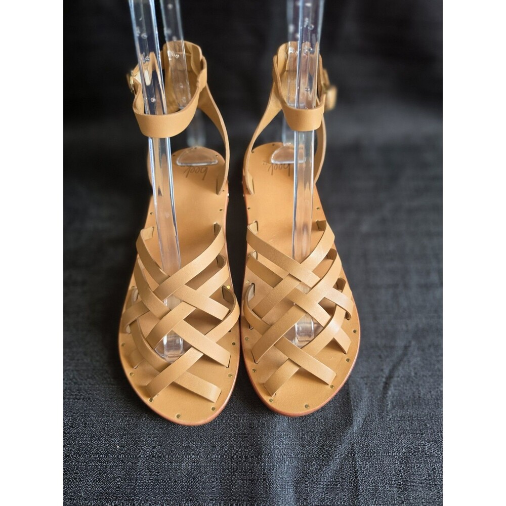 NWOB Women's Beek Merlin Ankle Strap Sandal Honey Size 8 Leather Boho